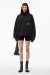 alexander wang 酸洗棉质高领套头衫 acid black