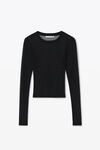 alexander wang 薄纱网眼长袖上衣 black