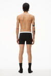 alexander wang boxer brief in ribbed jersey black