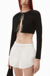 alexander wang 提花徽标装饰弹力针织开衫 black
