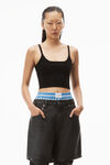 alexander wang 弹力粘胶纤维针织低圆领背心 black