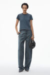 Alexander Wang acid river shrunken logo embossed tee in cotton