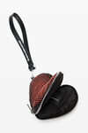 Alexander Wang red/black 人造水晶网眼心形腕包