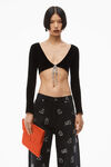 alexander wang wide jean in washed black denim washed black