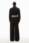 alexander wang 密织棉质短款系扣衬衫 black