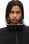 alexander wang 塑形长袖摇粒绒夹克  slate/black