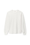alexander wang 中性款棉质保暖华夫格长袖衫  white