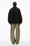 Alexander Wang black 超大号polo衫，带有蓬松标志