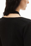 alexander wang long-sleeve twinset cardigan black
