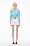Alexander Wang vintage white shorty 高腰牛仔短裤