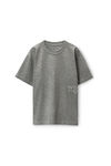 alexander wang puff logo tee in glitter jersey sidewalk
