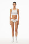 alexander wang 罗纹平纹针织布短款工字背心 light heather grey