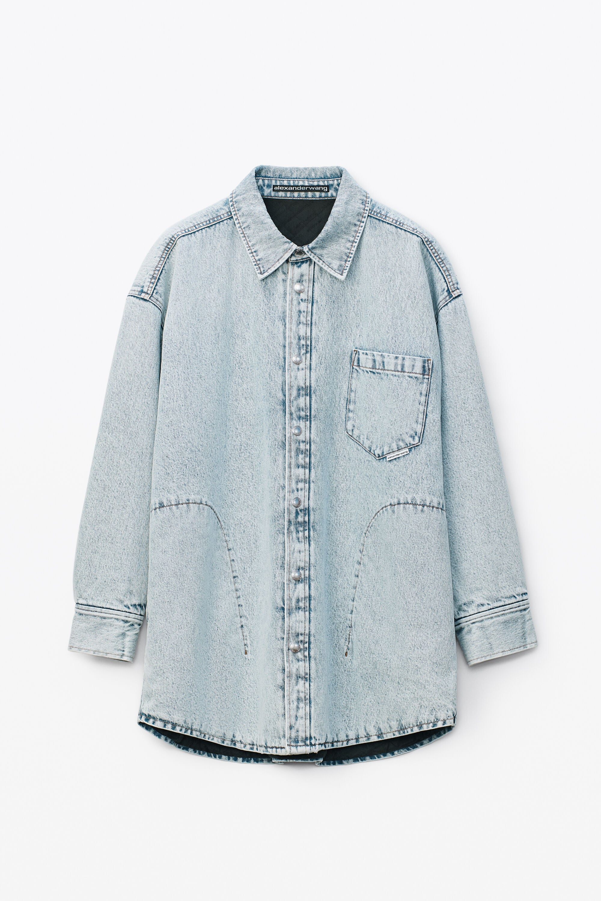 alexanderwang QUILTED SHIRT COAT IN 