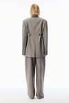Alexander Wang mink melange grey wool mohair blazer