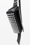 Alexander Wang black ricco medium flap bag in lambskin leather