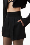 Alexander Wang black high waisted tailored short in wool tailoring