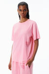 Alexander Wang washed lotus pink cotton-jersey logo tee