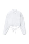 Alexander Wang white 棉质牛津布围裹式衬衫