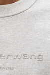 alexander wang puff logo short sleeve tee in compact jersey light heather grey