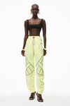 alexander wang sculpted piping track pant in nylon glowstick