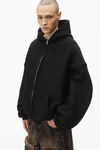 Alexander Wang black 徽标刺绣加大号棉质卫衣
