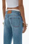 Alexander Wang vintage light indigo pre-styled denim jeans with pointelle waistband