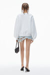 Alexander Wang white 发泡徽标装饰硬挺毛圈布运动衫