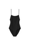 alexander wang crystal charm string swimsuit in jersey black