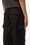 alexander wang cargo pant in jacquard nylon black
