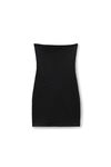 alexander wang 密织尼龙提花无肩带超短连衣裙 black