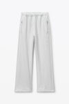 Alexander Wang light heather grey logo embroidered oversized sweatpants in heavy cotton terry