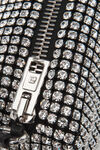 alexander wang heiress pouch in crystal mesh white