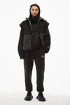 alexander wang 酸洗密绒运动裤 acid black