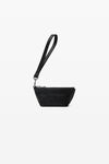 Alexander Wang black 裂纹漆皮硬币钱包