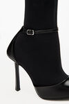 alexander wang viola 105 boot in leather and nylon black