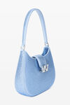 alexander wang w legacy small hobo in crystal satin oxford
