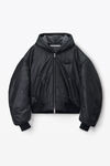 Alexander Wang black padded bomber jacket