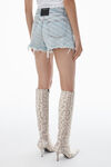 Alexander Wang pebble bleach bite logo short in pebble bleach denim