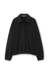 Alexander Wang black 超大号polo衫，带有蓬松标志
