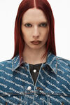 alexander wang 徽标装饰 game 牛仔夹克 deep blue/white