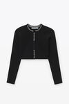 alexander wang 提花徽标装饰弹力针织开衫 black