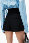 alexander wang safari short in cotton tailoring   black