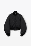 Alexander Wang black bomber jacket in sateen