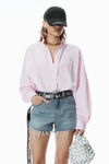 Alexander Wang light pink cotton oxford oversize shirt
