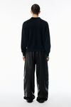 Alexander Wang black unisex black wool-blend henley pullover