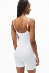 Alexander Wang white cami bodysuit in ribbed jersey