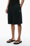 Alexander Wang black unisex athletic mesh logo basketball shorts