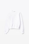 Alexander Wang white 发泡徽标装饰硬挺毛圈布运动衫