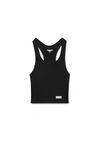 alexander wang 罗纹平纹针织布短款工字背心 black