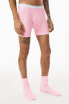 alexander wang boxer brief in ribbed jersey light pink